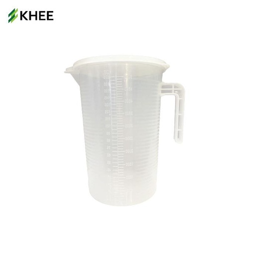 [EQ-MKS-10070] เหยือกพลาสติกขุ่น PP พร้อมฝาปิด 3,500 มล.